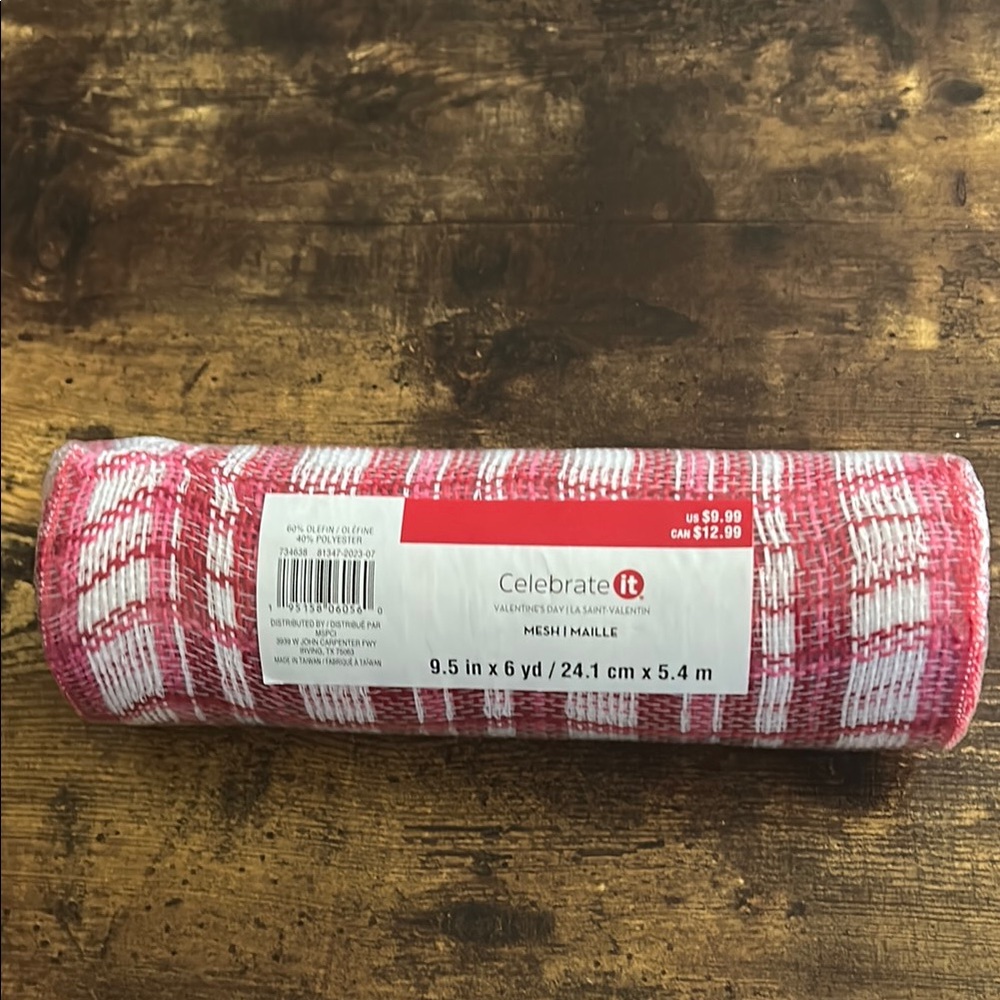 Celebrate It Red, White and Pink Craft Mesh
